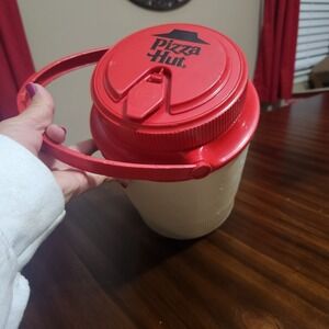 PIZZA HUT Vintage 1980's Logo 1/2 Gallon Thermos Water Cooler Jug by Gott.